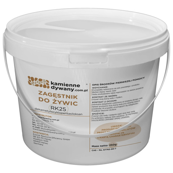 Zagęszczacz RK25 do żywicy Binder 930, ułatwia aplikację kamiennego dywanu na pionowych elementach.